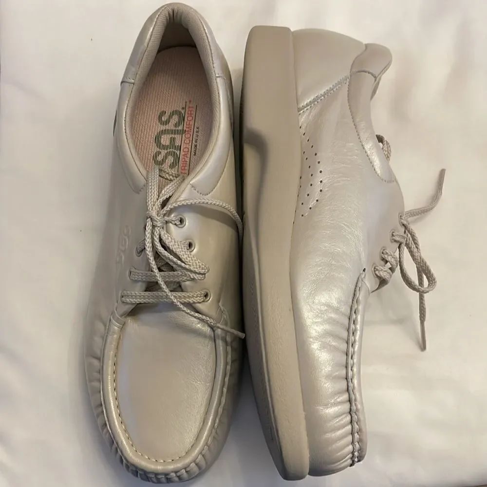 SAS PEARL BONE COLORED COMFORT SHOES. NEW - Picture 4 of 12